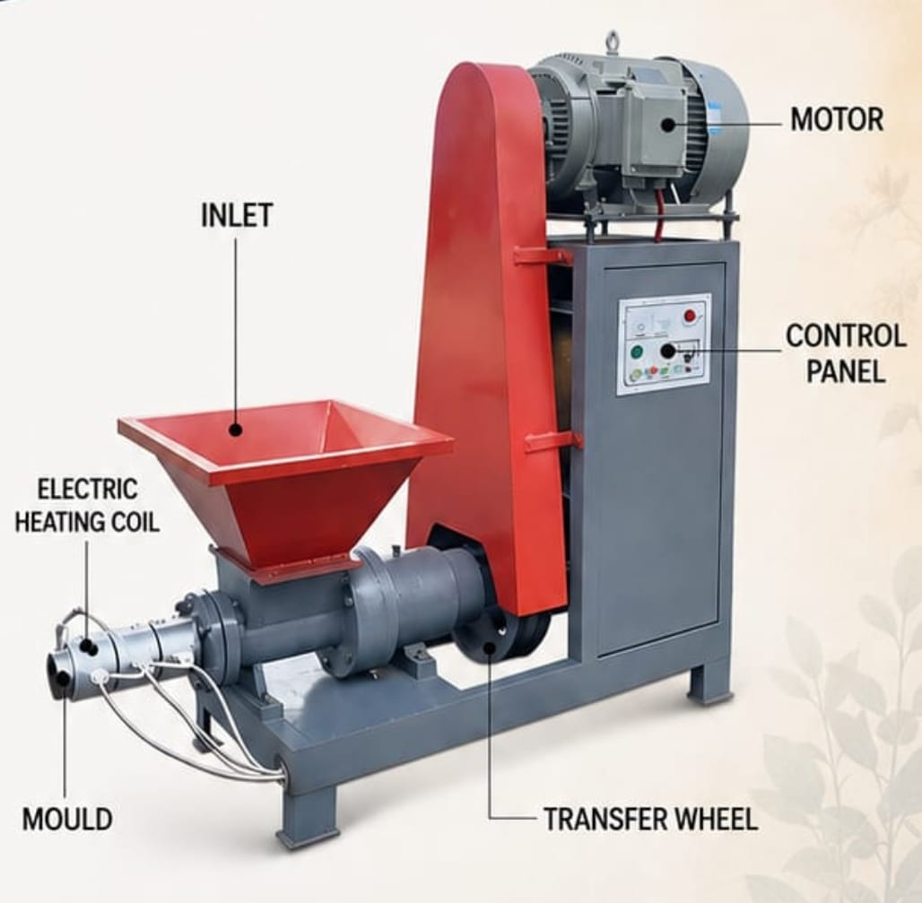 Biomass Briquette Machine for Sawdust, Wood Chips and Agricultural Waste