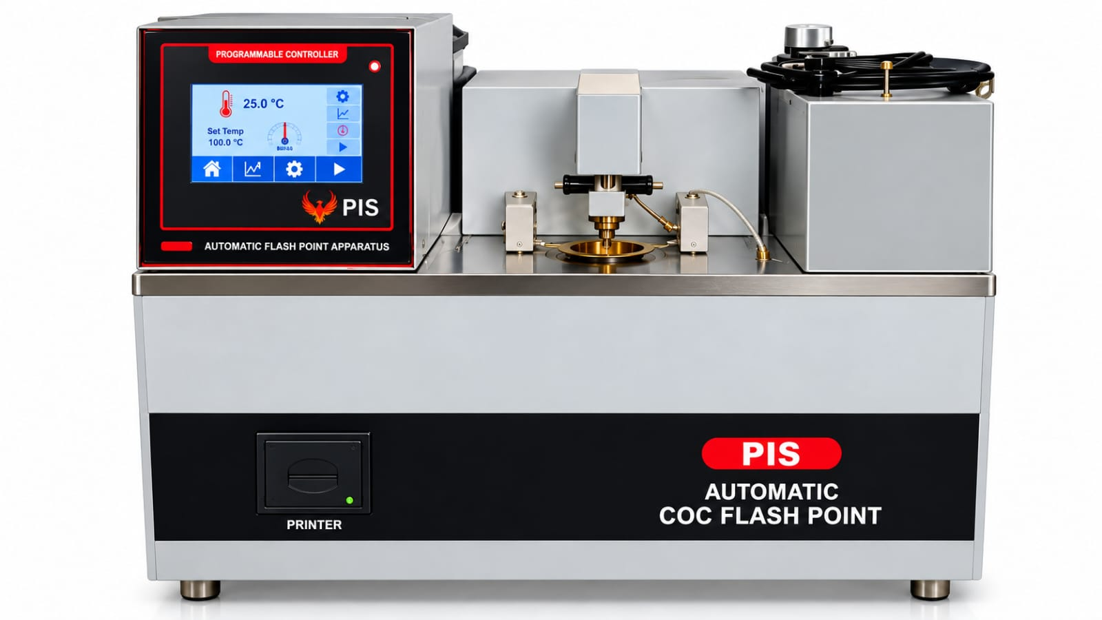 Automatic flash point apparatus ASTM D92 Cleveland open cup tester – Phoenix India Solutions PIS